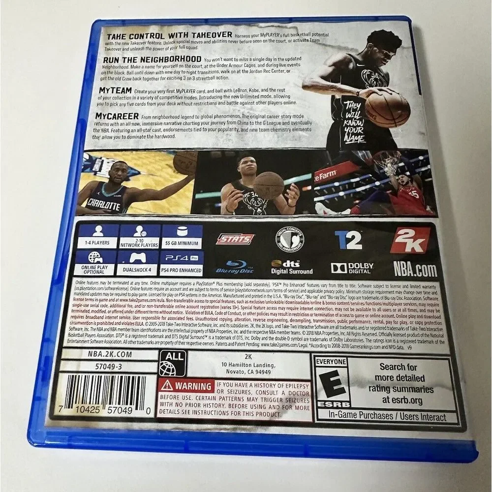 PS4 NBA 2K19 video game (PlayStation 4,‎ 2018)